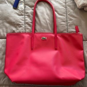 New Lacoste Large Tote Red